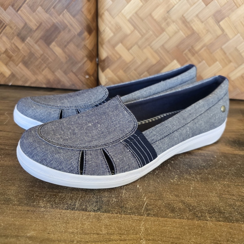 Grasshoppers Keds Shoes Women's Size 9.5 W Navy Blue Slip On Sneakers Comfort